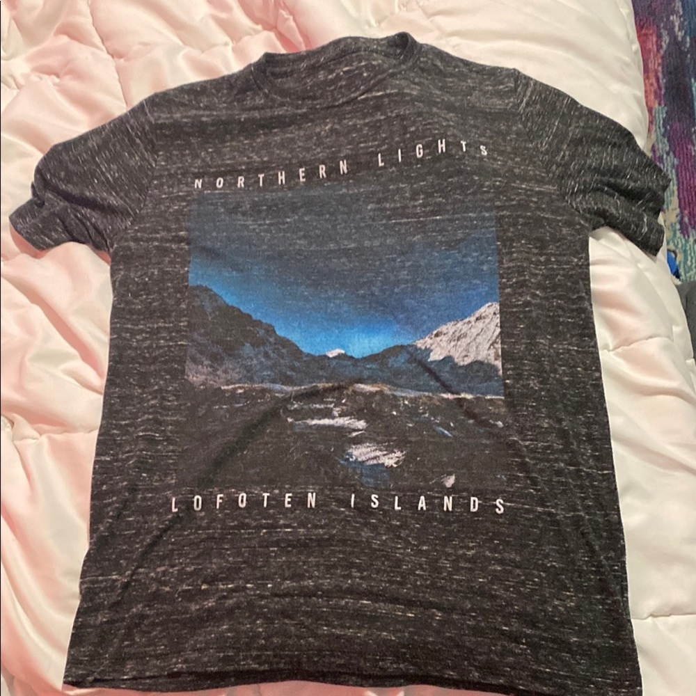 Black Nature-Inspired Short Sleeve Tees